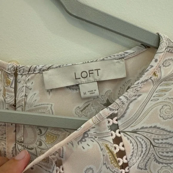 Loft Pink Floral Long Sleeve Shirt - Picture 2 of 7